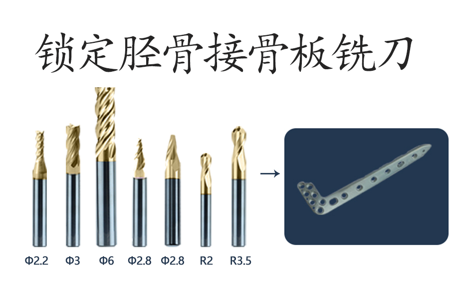 鎖定脛骨遠端外側L型（圓形）接骨板專用銑刀